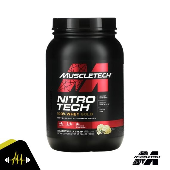 MUSCLETECH NITROTECH 100% WHEY GOLD VAINILLA 2LB