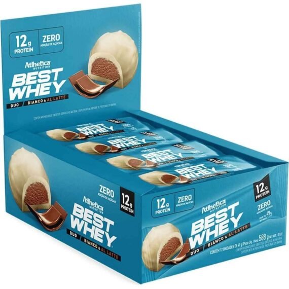 BARRA DE PROTEINA BEST WHEY DUO BLANCO Y LATTE