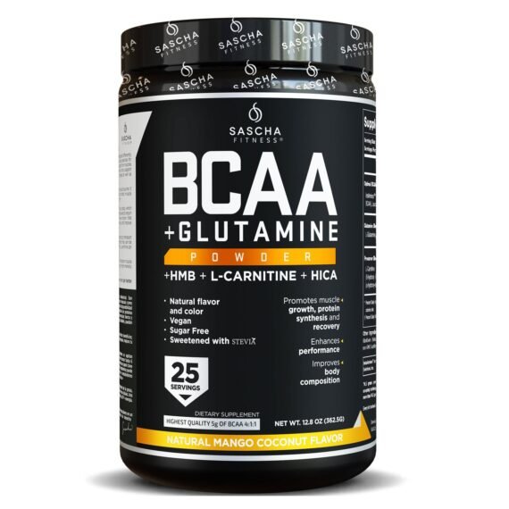 BCAA + GLUTAMINE POWDER NATURAL MANGO COCONUT 362GRS