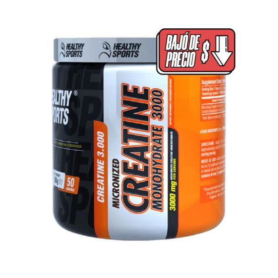 CREATINE MICRONIZED MONOHYDRATE 3000 50SERV HEALTHY SPORTS